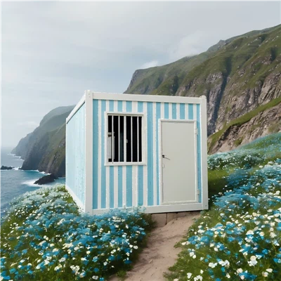 Prefabricated Flat Packaging Container House, Kitchen With Bedroom, Bathroom.